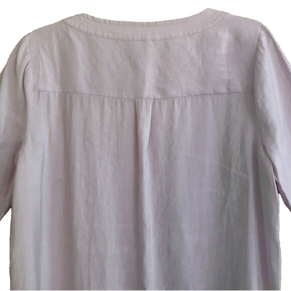 J. Jill Pale Orchid Square Neck Blouse Womens Sz M Button Front ¾ Sleeves Modal - Picture 8 of 14